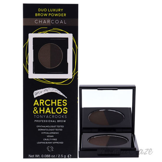 Picture of Duo Luxury Brow Powder Charocoal by Arches and Halos for Women 0.088 oz Eyebrow Powder