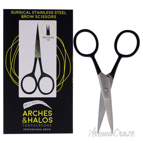 Picture of Surgical Stainless Steel Eyebrow Scissors by Arches and Halos for Unisex 1 Pc Scissors