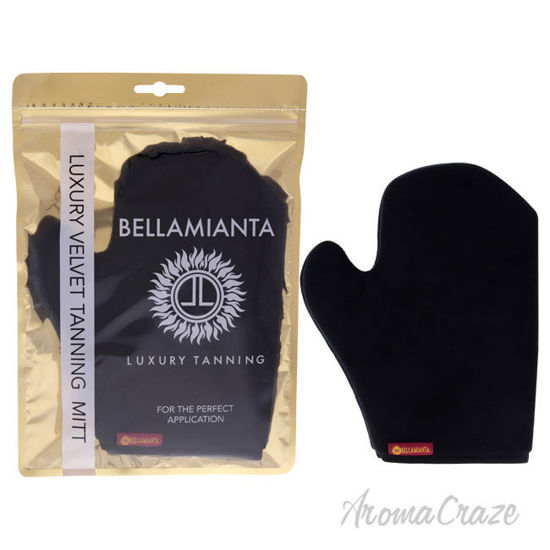 Picture of Luxury Velvet Tanning Mitt Black by Bellamianta for Women 1 Pc Mitt