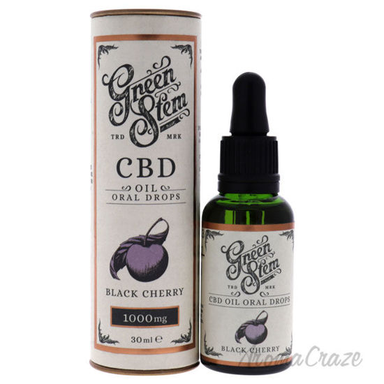 Picture of CBD Oil Oral Drops 1000mg Black Cherry by Green Stem for Unisex 1 oz Drops