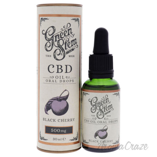 Picture of CBD Oil Oral Drops 500mg Black Cherry by Green Stem for Unisex 1 oz Drops