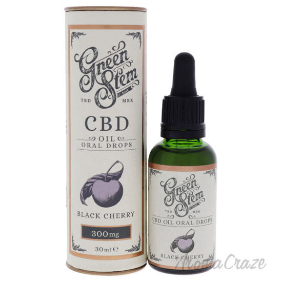 Picture of CBD Oil Oral Drops 300mg Black Cherry by Green Stem for Unisex 1 oz Drops