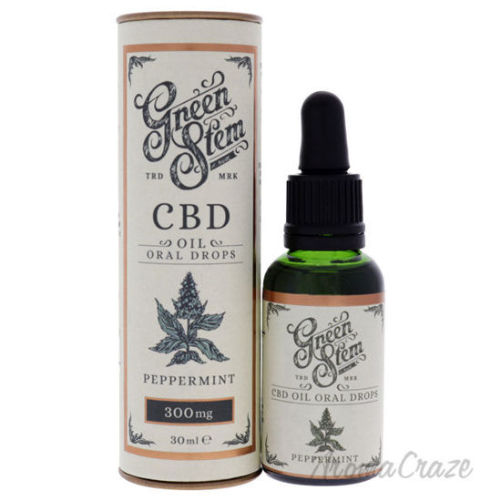 Picture of CBD Oil Oral Drops 300mg Peppermint by Green Stem for Unisex 1 oz Drops