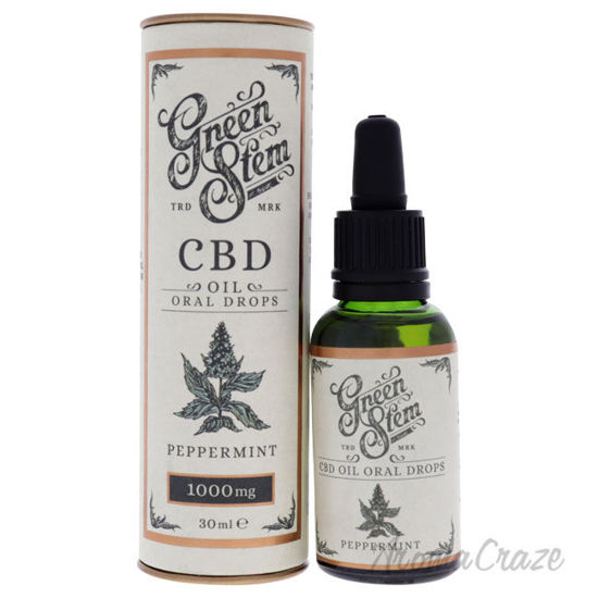 Picture of CBD Oil Oral Drops 1000mg Peppermint by Green Stem for Unisex 1 oz Drops