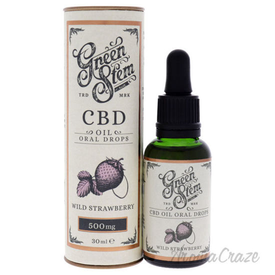 Picture of CBD Oil Oral Drops 500mgWild Strawberry by Green Stem for Unisex 1 oz Drops