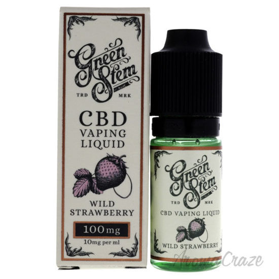Picture of CBD Vaping Liquid 100mg Wild Strawberry by Green Stem for Unisex 0.33 oz Vaping Liquid