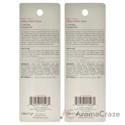 Picture of Brow Vixen Tattoo Effect Brow Stain - BV1 Blonde by Flower Beauty for Women - 0.034 oz Eyebrow - Pack of 2