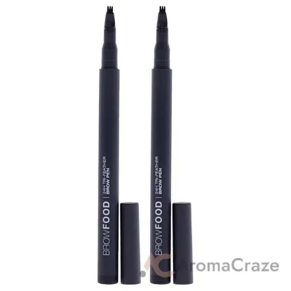 Picture of BrowFood 24H Tri Feather - Charcoal by LashFood for Women - 0.03 oz Eyebrow Pencil - Pack of 2