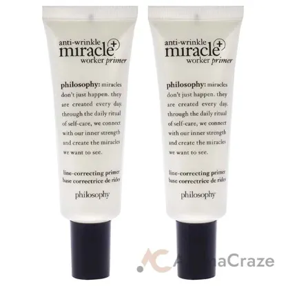 Picture of Anti-Wrinkle Miracle Worker Primer Plus Line-Correcting Primer by Philosophy for Women - 0.9 oz Primer - Pack of 2