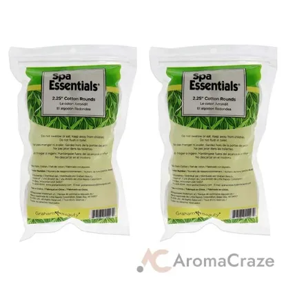 Picture of Cotton Rounds - 2.25 by Spa Essentials for Women - 80 Count Cotton Pads - Pack of 2