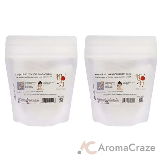 Picture of Konjac Puff - White by Wanochikara for Women - 1 Pc Sponge - Pack of 2