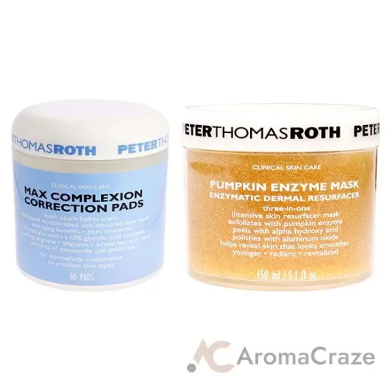 Picture of Max Complexion Correction Pads and Pumpkin Enzyme Mask Kit by Peter Thomas Roth for Unisex - 2 Pc Kit 60 Pc Pads, 5.1oz Mask