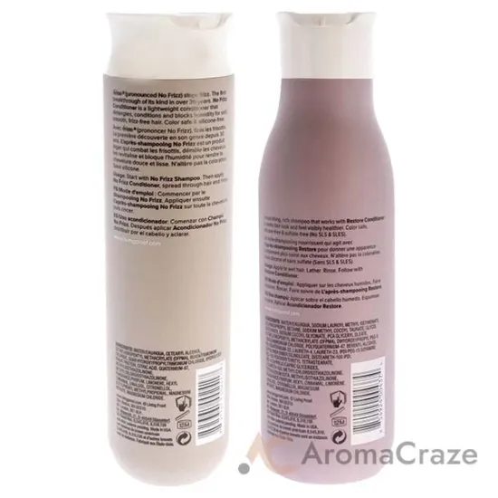 Picture of Living Proof No Frizz Conditioner and Restore Shampoo - Dry or Damaged Hair Kit by Living Proof for Unisex - 2 Pc Kit 8oz Conditioner, 8oz Shampoo