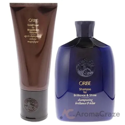 Picture of Conditioner for Magnificent Volume and Shampoo For BrillianceShine Kit by Oribe for Unisex - 2 Pc Kit 6.8oz Conditioner, 8.5oz Shampoo