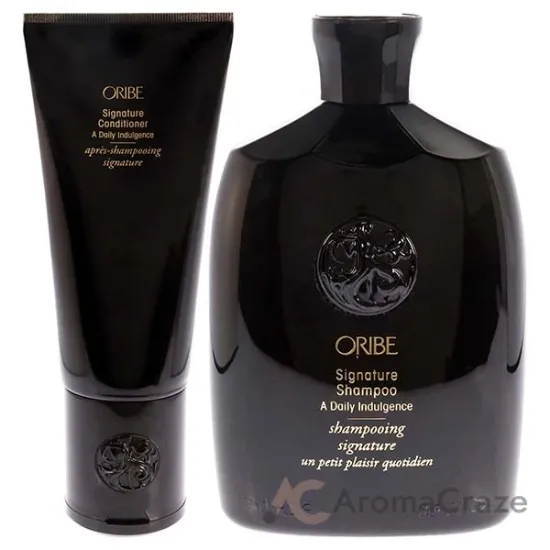 Picture of Signature Shampoo and Signature Conditioner Kit by Oribe for Unisex - 2 Pc Kit 8.5oz Shampoo, 6.8oz Conditioner