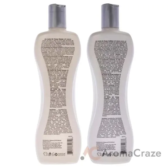 Picture of Silk Therapy Shampoo and Conditioner Kit by Biosilk for Unisex - 2 Pc Kit 12oz Shampoo, 12oz Conditioner