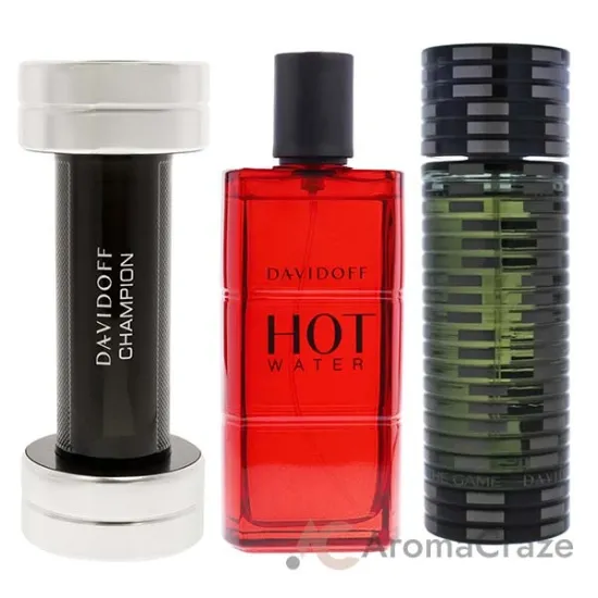 Picture of Davidoff Kit by Davidoff for Men - 3 Pc Kit 3.7oz Hot Water EDT Spray, 3.4oz The Game EDT Spray, 3oz Champion EDT Spray