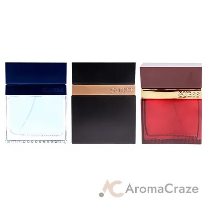 Picture of Guess Seductive Kit by Guess for Men - 3 Pc Kit 3.4 oz Seductive Homme Blue EDT Spray, 3.4oz Guess Seductive Homme Noir, 3.4 oz Seductive Red EDT Spray