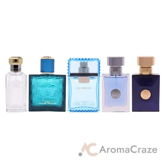 Picture of Versace Kit by Versace for Men - 5 Pc Kit 1.7oz Dreamer EDT Spray, 1oz Dylan Blue EDT Spray, 1.7oz Versace Eros EDT Spray, 1oz Versace Man Eau Fraiche EDT Spray, 1oz Versace Pour Homme EDT Spray