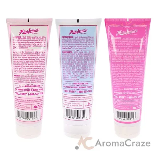 Picture of Jelly Soft Curl With Pillow Soft Curls and Super Sweetback Treatment Kit by Miss Jessies for Unisex - 3 Pc Kit 8.5oz Gel, 8.5oz Lotion, 8.5oz Treatment