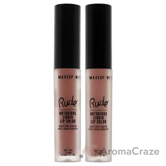 Picture of Notorious Rich Long Liquid Lip Color Kit by Rude Cosmetics for Women - 2 Pc Kit 2 X 0.1oz Lip Color - Below the Belt, False Hope
