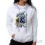 Picture of NASCAR Hooded Sweatshirt Kevin Harvick 4 White by DelSol for Women 1 Pc T Shirt (L)