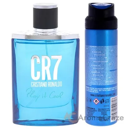 Picture of CR7 Play It Cool Kit by Cristiano Ronaldo for Men - 2 Pc Kit 1.7oz EDT Spray, 6.8oz Body Spray