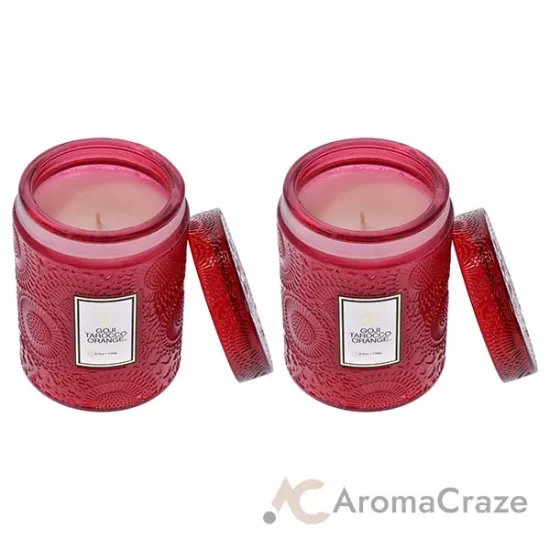 Picture of Japonica Collection Small - Goji Tarocco Orange Pack of 2 by Voluspa for Unisex - 5.5 oz Candle