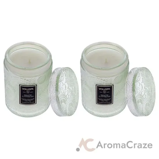 Picture of Japonica Collection Small - White Cypress - Pack of 2 by Voluspa for Unisex - 5.5 oz Candle