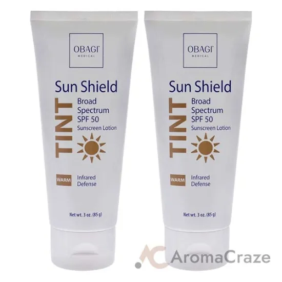 Picture of Sun Shield Tint SPF 50 - Warm Kit by Obagi for Unisex - 2 x 3 oz Sunscreen