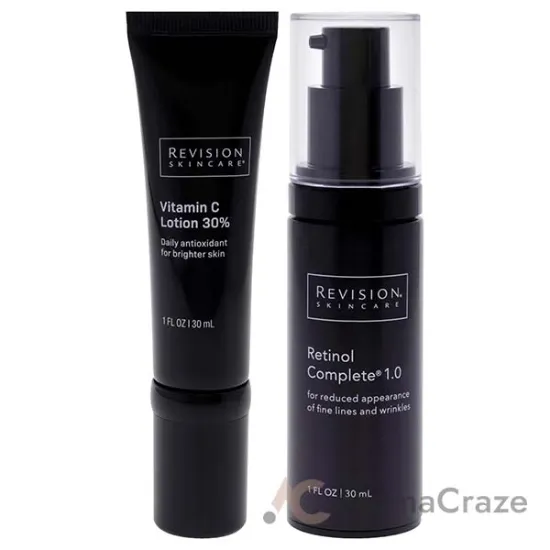 Picture of Revision Kit by Revision for Unisex - 2 Pc Kit 1oz Vitamin C Lotion, 1oz Retinol Complete 1.0 Cream