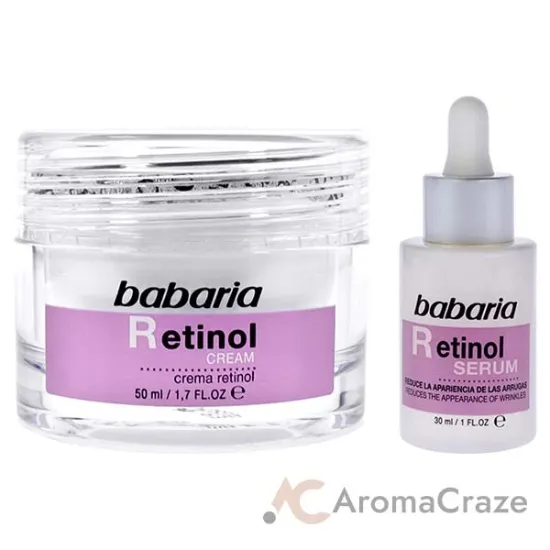 Picture of Retinol Face Kit by Babaria for Unisex - 2 Pc Kit 1oz Serum, 1.7 Rejuvenator Cream