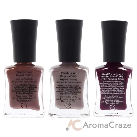Picture of Wear Resistant Nail Lacquer Kit by Defy and Inspire for Women - 3 Pc Kit 0.5oz Nail Polish - 142 Behind Closed Doors, 0.5oz Nail Polish - 143 Chopping Block, 0.5oz Nail Polish - 230 Bridezilla