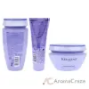 Picture of Blond Absolu Kit by Kerastase for Unisex - 3 Pc Kit 8.5oz Blond Absolu Bain Ultra-Violet Shampoo, 8.5oz Blond Absolu Cicaflash Conditioner, 6.8oz Blonde Absolu Ultra Violet Masque