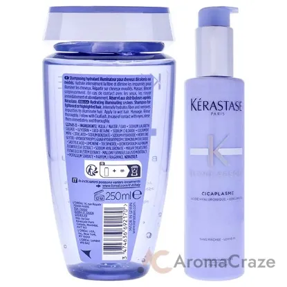 Picture of Blond Absolu Kit by Kerastase for Unisex - 2 Pc Kit 8.5oz Blond Absolu Hydrating Illuminating Shampoo, 5.1oz Blond Absolu Cicaplasme Serum