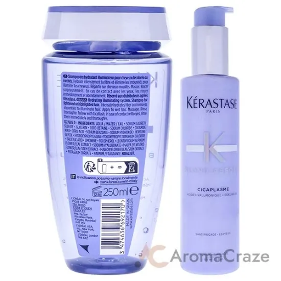 Picture of Blond Absolu Kit by Kerastase for Unisex - 2 Pc Kit 8.5oz Blond Absolu Hydrating Illuminating Shampoo, 5.1oz Blond Absolu Cicaplasme Serum