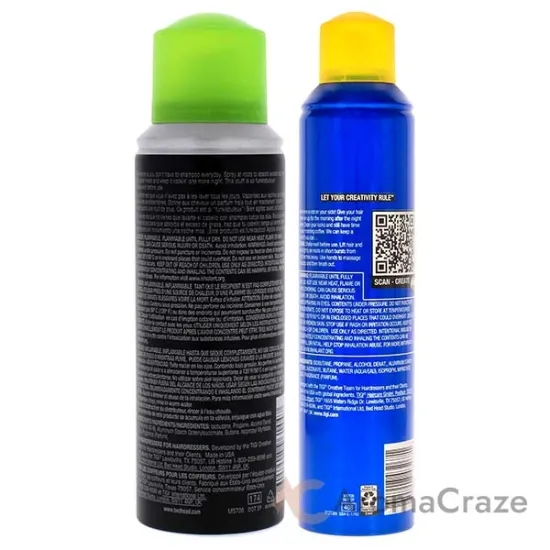 Picture of Bed Head Dirty Secret and Rockaholic Dirty Secret Dry Shampoo Kit by TIGI for Unisex - 2 Pc Kit 6.2oz Dry Shampoo, 2.5oz Shampoo