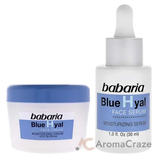 Picture of Blue Hyal Kit by Babaria for Unisex - 2 Pc Kit 4.2oz Face Cream, 1oz Face Serum