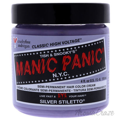 Picture of Classic High Voltage Hair Color Silver Stiletto by Manic Panic for Unisex 4 oz Hair Color
