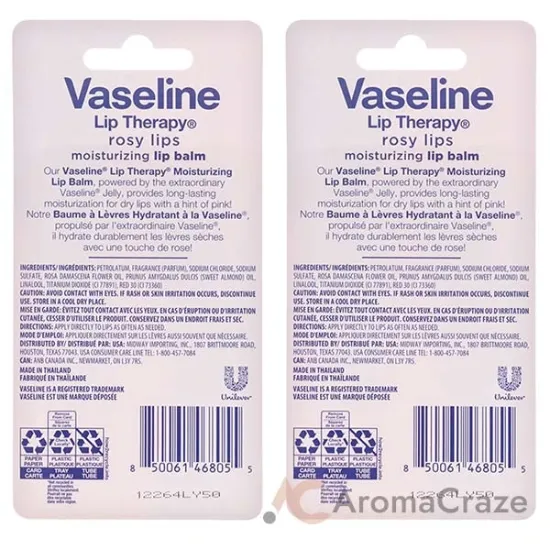 Picture of Lip Therapy - Rosy Lips by Vaseline for Women - 2 x 0.35 oz Lip Balm - Pack of 4