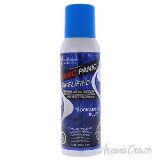 Picture of Amplified Temporary Hair Color Spray Rockabilly Blue by Manic Panic for Unisex 3.4 oz Hair Spray