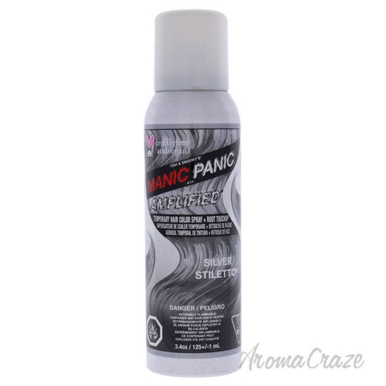 Picture of Amplified Temporary Hair Color Spray Silver Stiletto by Manic Panic for Unisex 3.4 oz Hair Spray