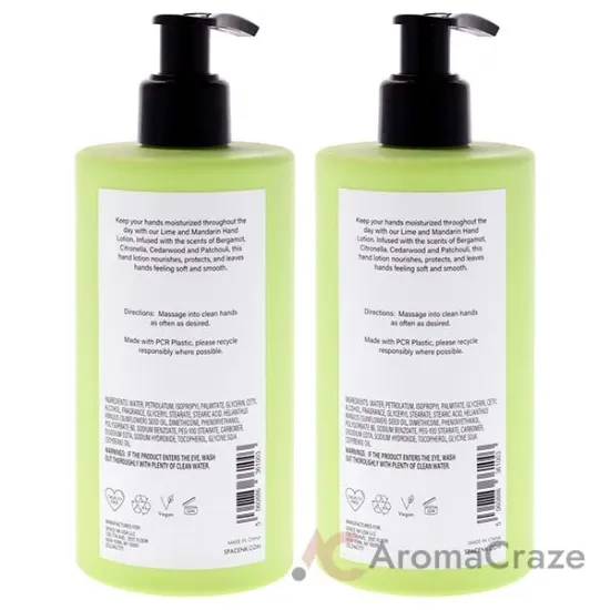 Picture of Beauty Space Hand Lotion - Lime and Mandarin by BeautySpace for Unisex - 11.8 oz Hand Lotion - Pack of 2