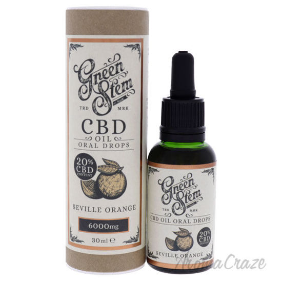 Picture of CBD Oil Oral Drops 6000mg Seville Orange by Green Stem for Unisex 1 oz Drops