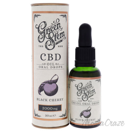 Picture of CBD Oil Oral Drops 2000mg Black Cherry by Green Stem for Unisex 1 oz Drops