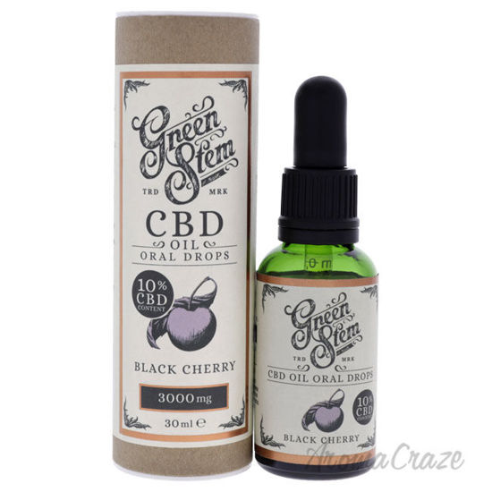 Picture of CBD Oil Oral Drops 3000mg Black Cherry by Green Stem for Unisex 1 oz Drops