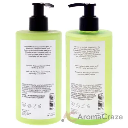 Picture of Beauty Space Kit by BeautySpace for Unisex - 2 Pc Kit 11.8oz Hand Wash - Lime and Mandarin, 11.8oz Hand Lotion - Lime and Mandarine