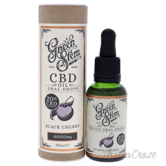 Picture of CBD Oil Oral Drops 6000mg Black Cherry by Green Stem for Unisex 1 oz Drops