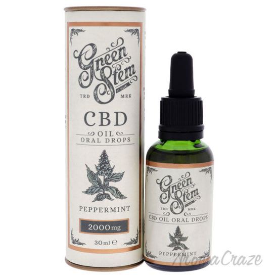 Picture of CBD Oil Oral Drops 2000mg Peppermint by Green Stem for Unisex 1 oz Drops