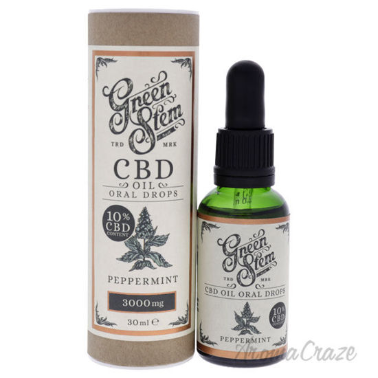Picture of CBD Oil Oral Drops 3000mg Peppermint by Green Stem for Unisex 1 oz Drops